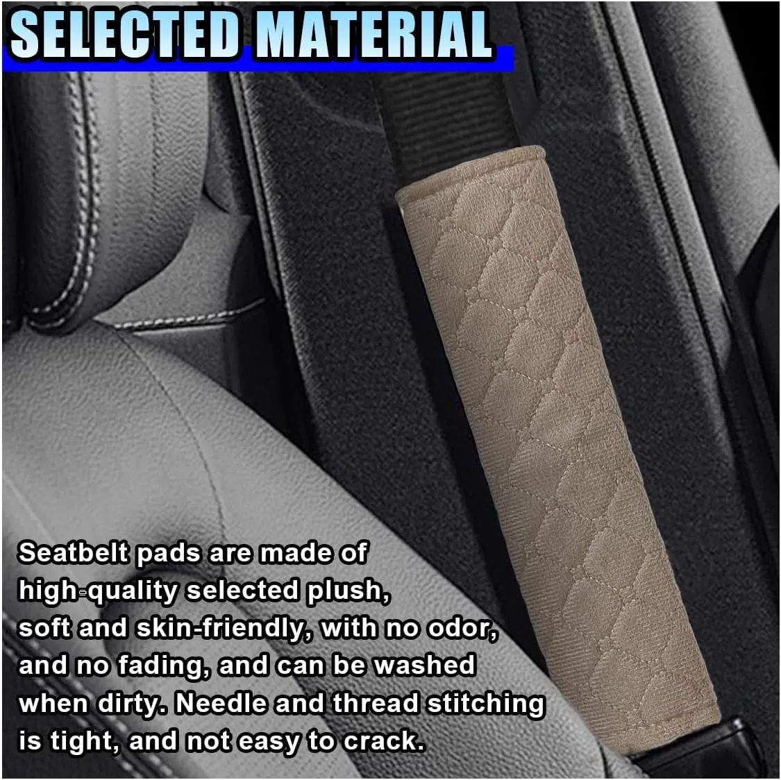 5PCS Car Seat Belt Pads Cover - Soft Comfort Seatbelt Covers Protect Your Neck and Shoulders - Auto Seat Belt Shoulder Strap Cover Protector Pads - Shoulder Cushion Harness Pad for Car/Bag (Coffee)