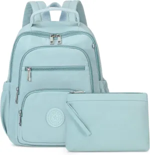 Backpack Purse for Women, Lightweight Mini Backpack Purse Small Bookbag with Mini Wallet and Luggage Strap,Green