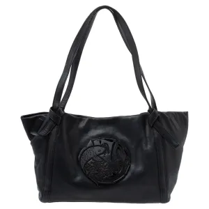 Black Leather Koi Fish Tote