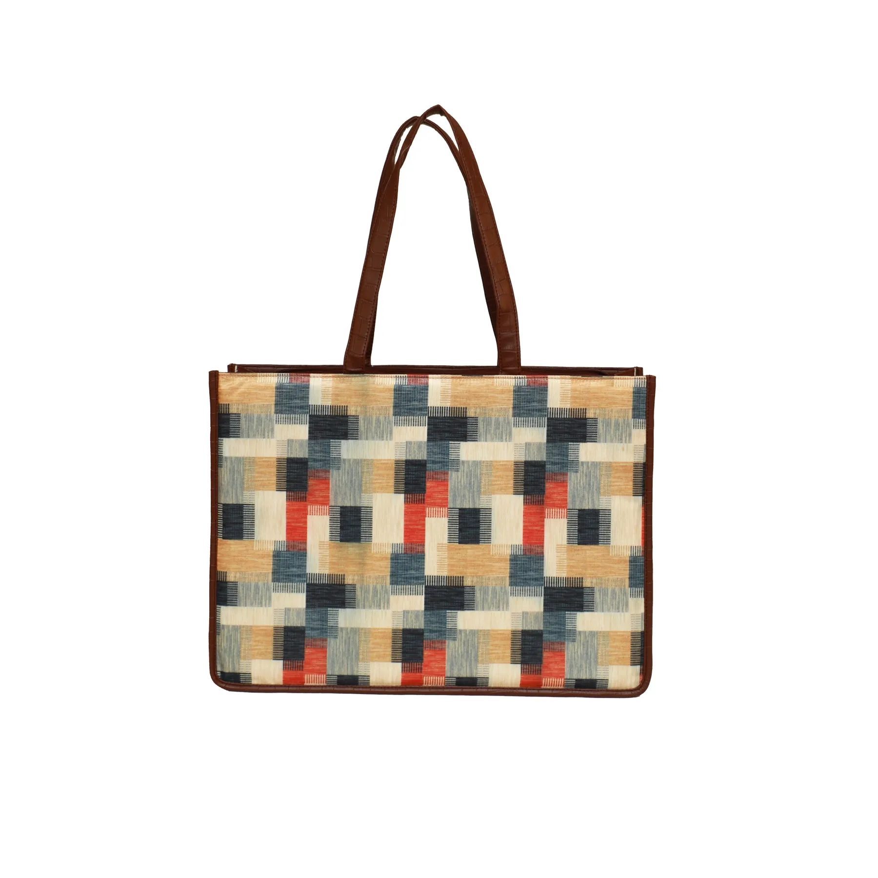 Checkered Box Tote Bag 1109