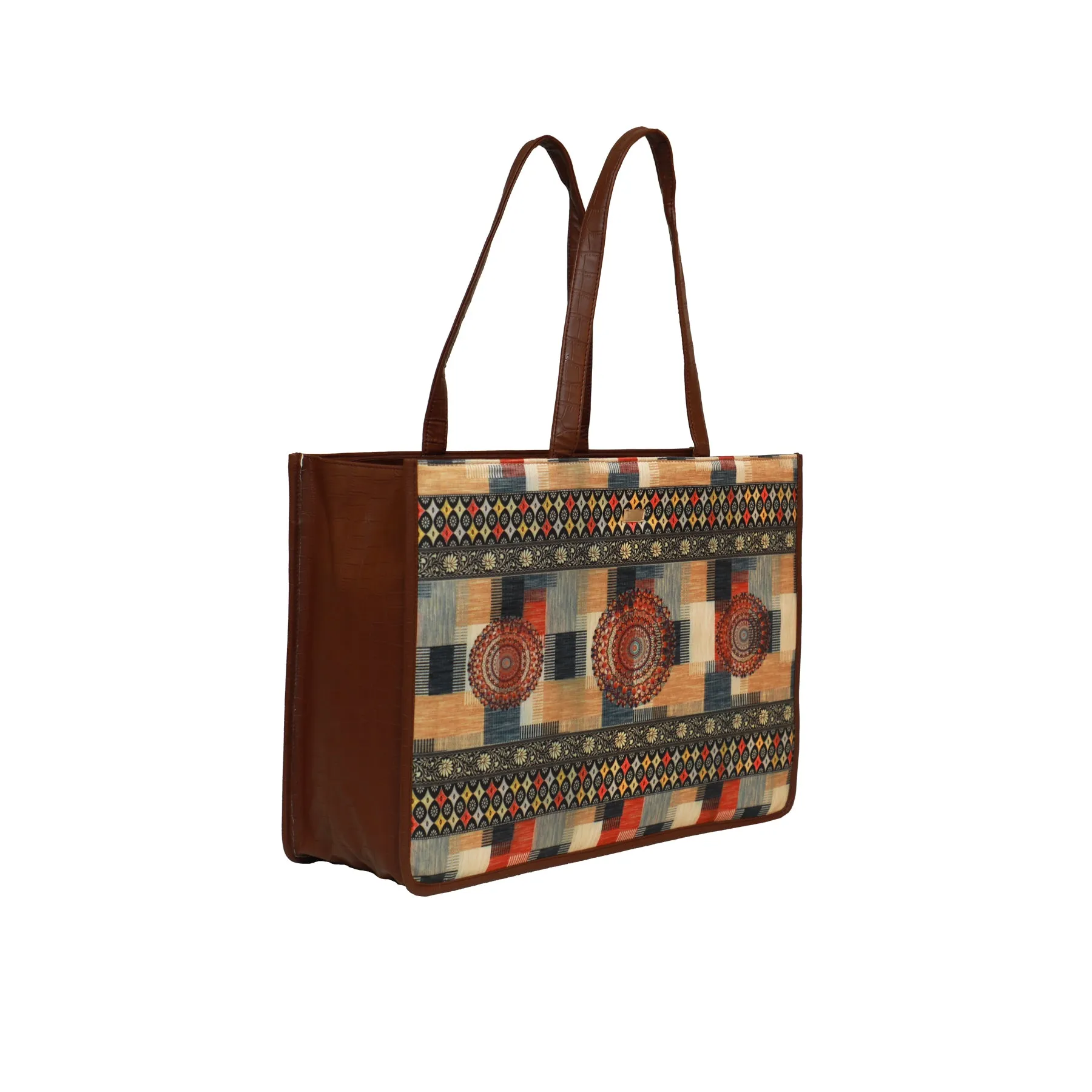 Checkered Box Tote Bag 1109