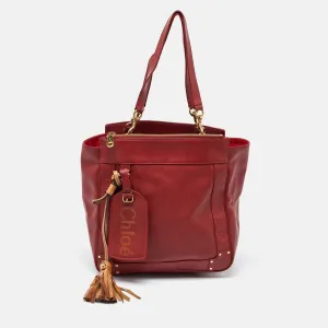 Cherry Leather Eden Tote