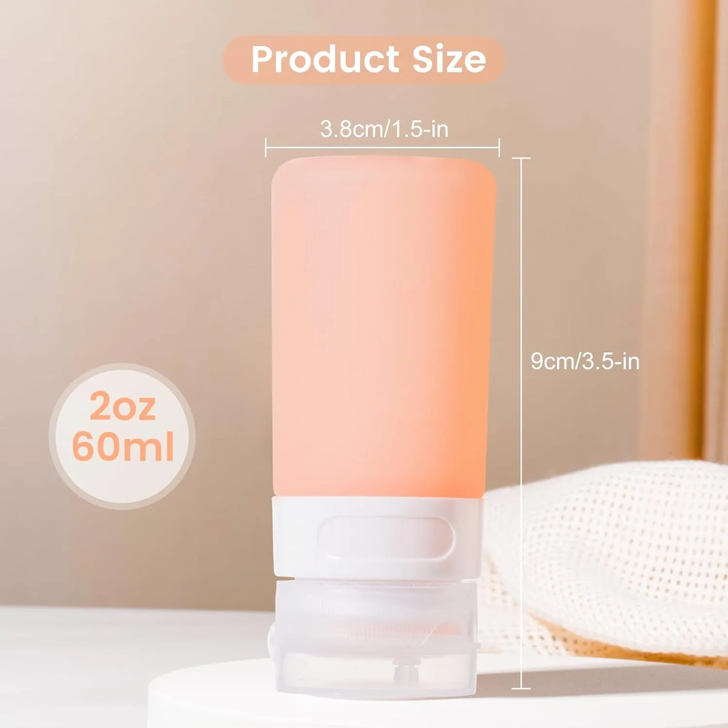 Condiment Squeeze Bottles for Sauces, 2-oz Mini Silicone Salad Dressing Container to Go with Reusable Sandwich Bag, Leakproof Ketchup Bottle for Bento Lunch Box, 4 Pack, Candies