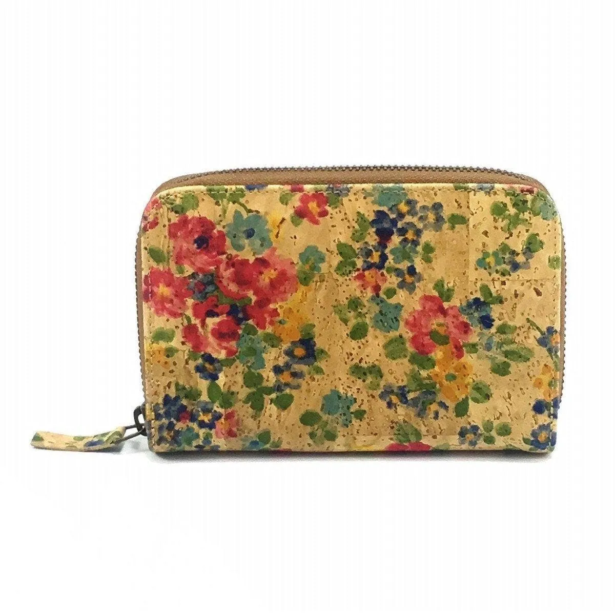 Cork Zip Purse & Vegan Wallet for Women Floral