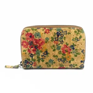 Cork Zip Purse & Vegan Wallet for Women Floral