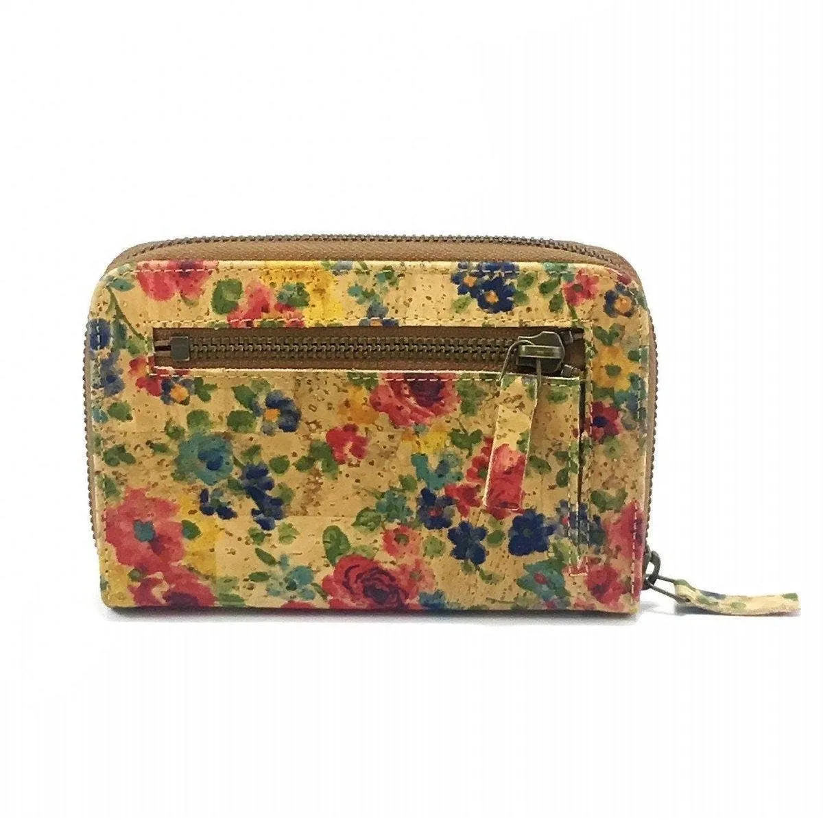 Cork Zip Purse & Vegan Wallet for Women Floral