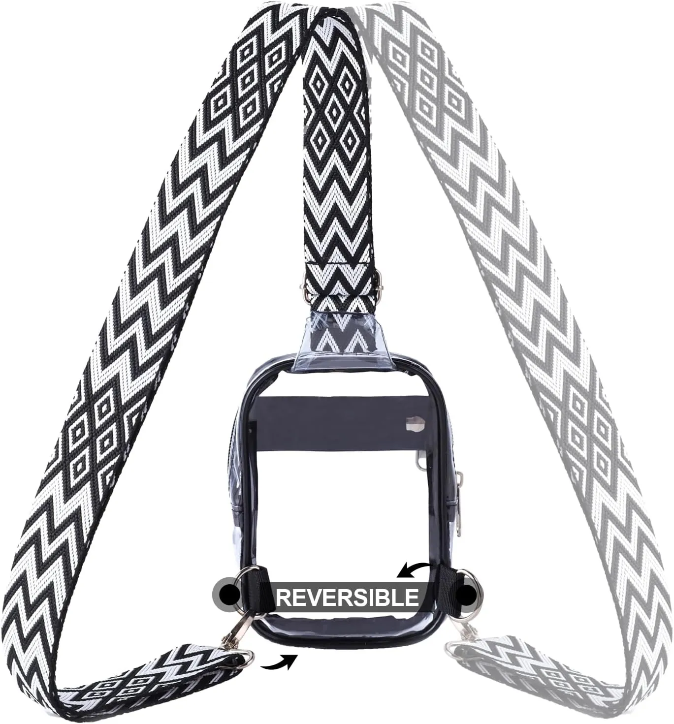 COVAX Clear Sling Bag, Clear Bag Stadium Approved for Concerts, Sports Events