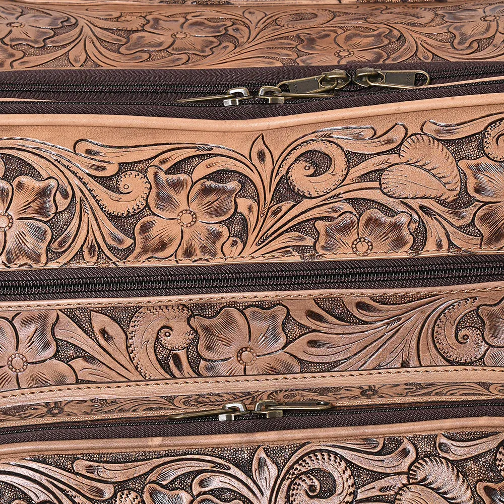 Coventry Hand Tooled Leather Suitcase