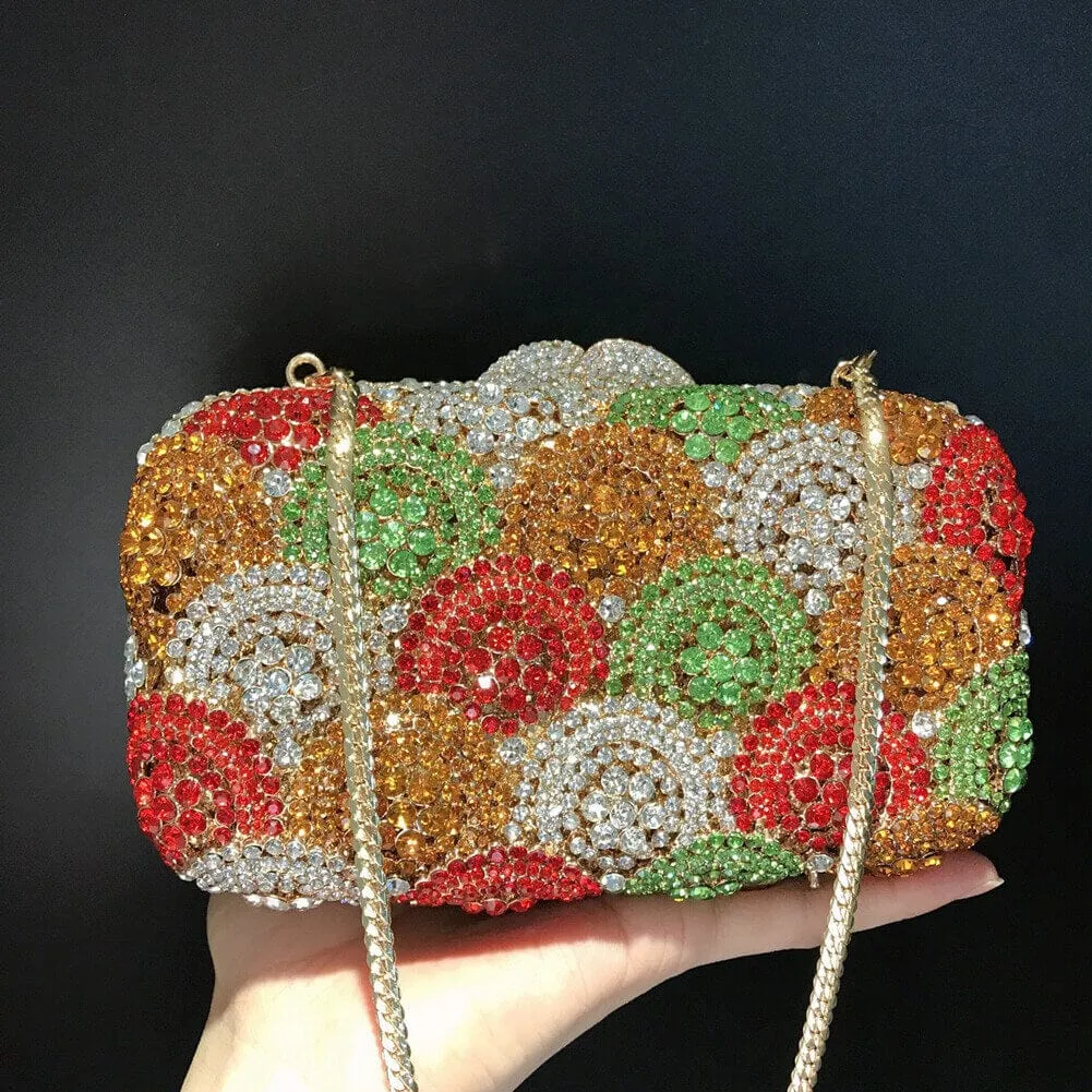 Crystal Colorful Bubble Clutch Evening Bag