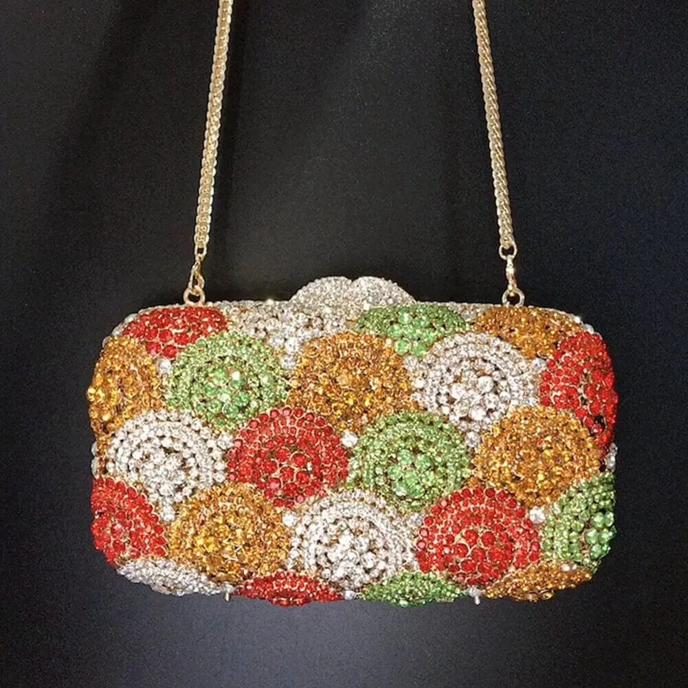 Crystal Colorful Bubble Clutch Evening Bag