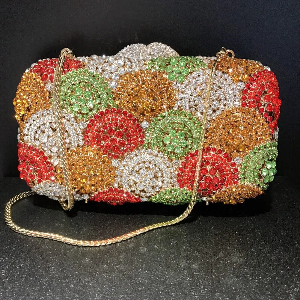 Crystal Colorful Bubble Clutch Evening Bag