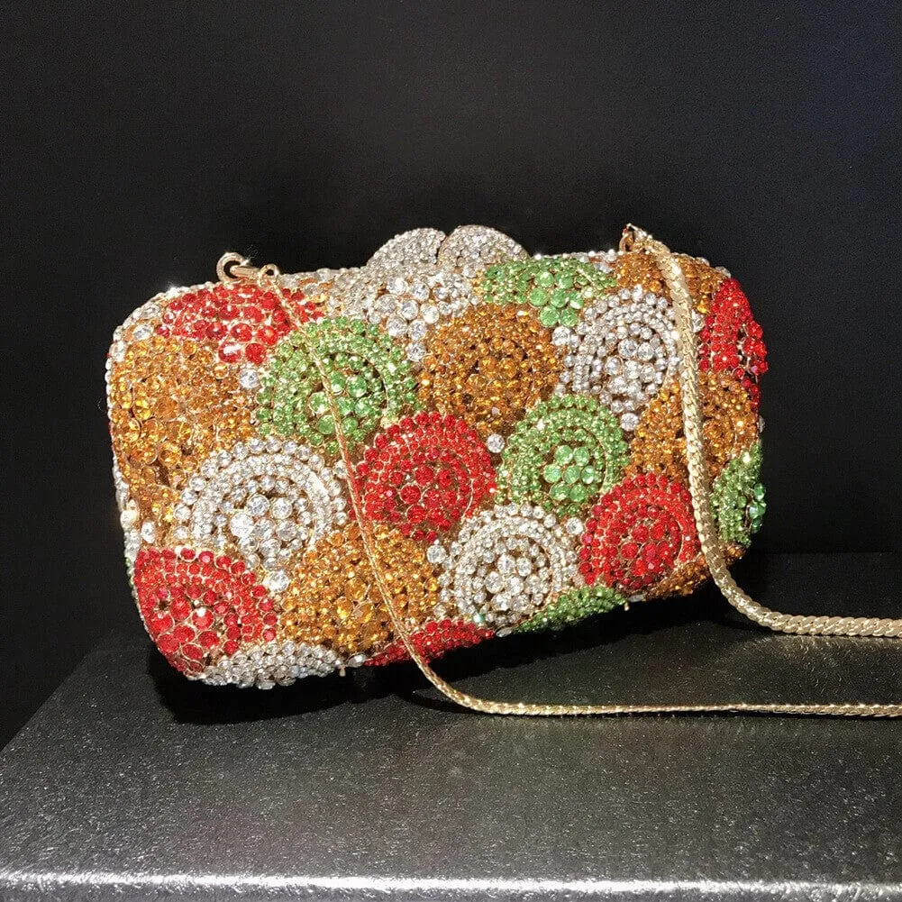 Crystal Colorful Bubble Clutch Evening Bag