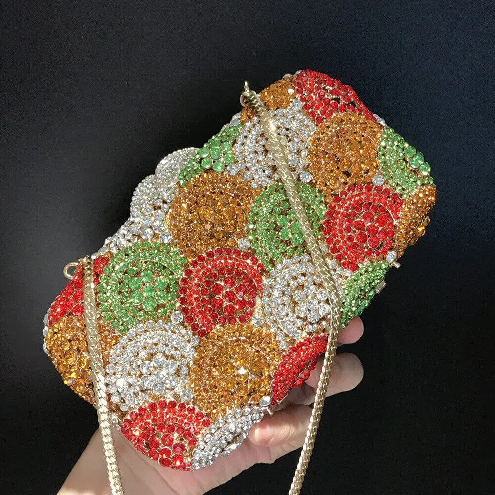 Crystal Colorful Bubble Clutch Evening Bag
