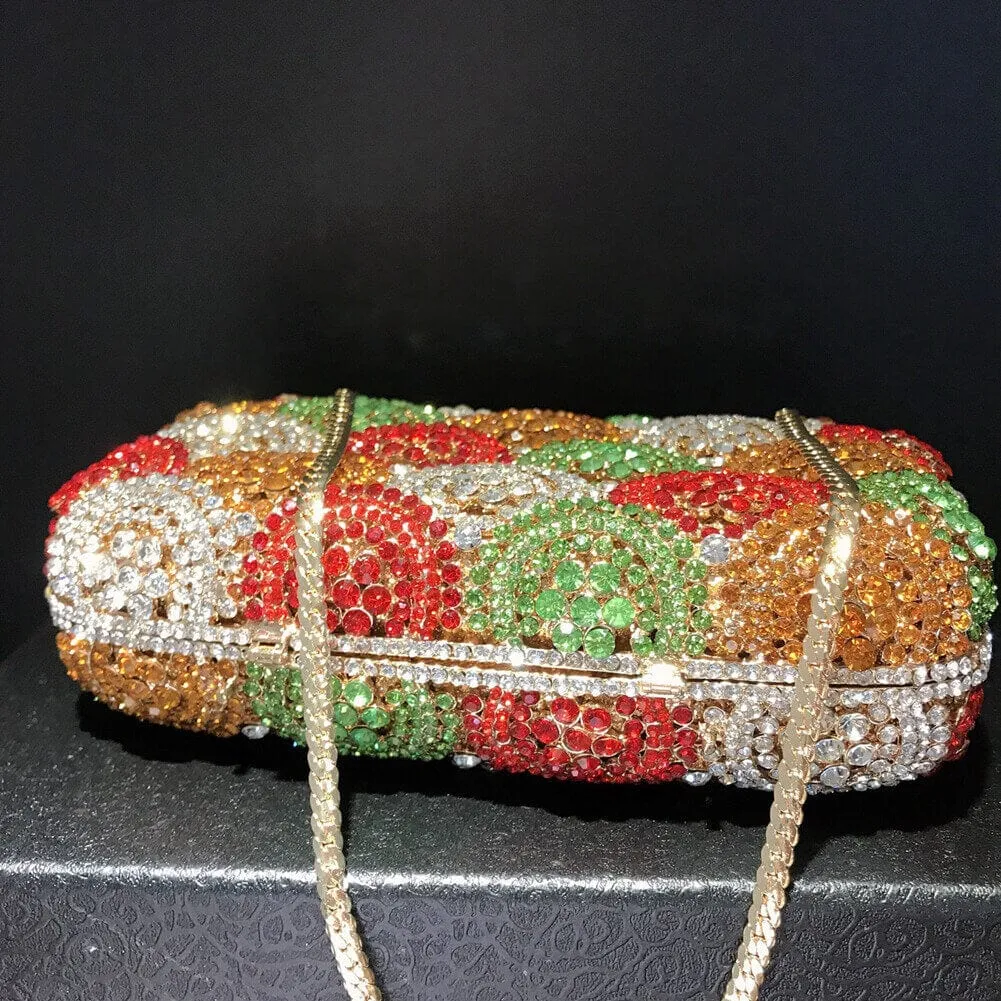 Crystal Colorful Bubble Clutch Evening Bag
