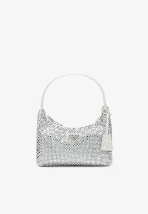Crystal Embellished Re-Edition Shoulder Bag