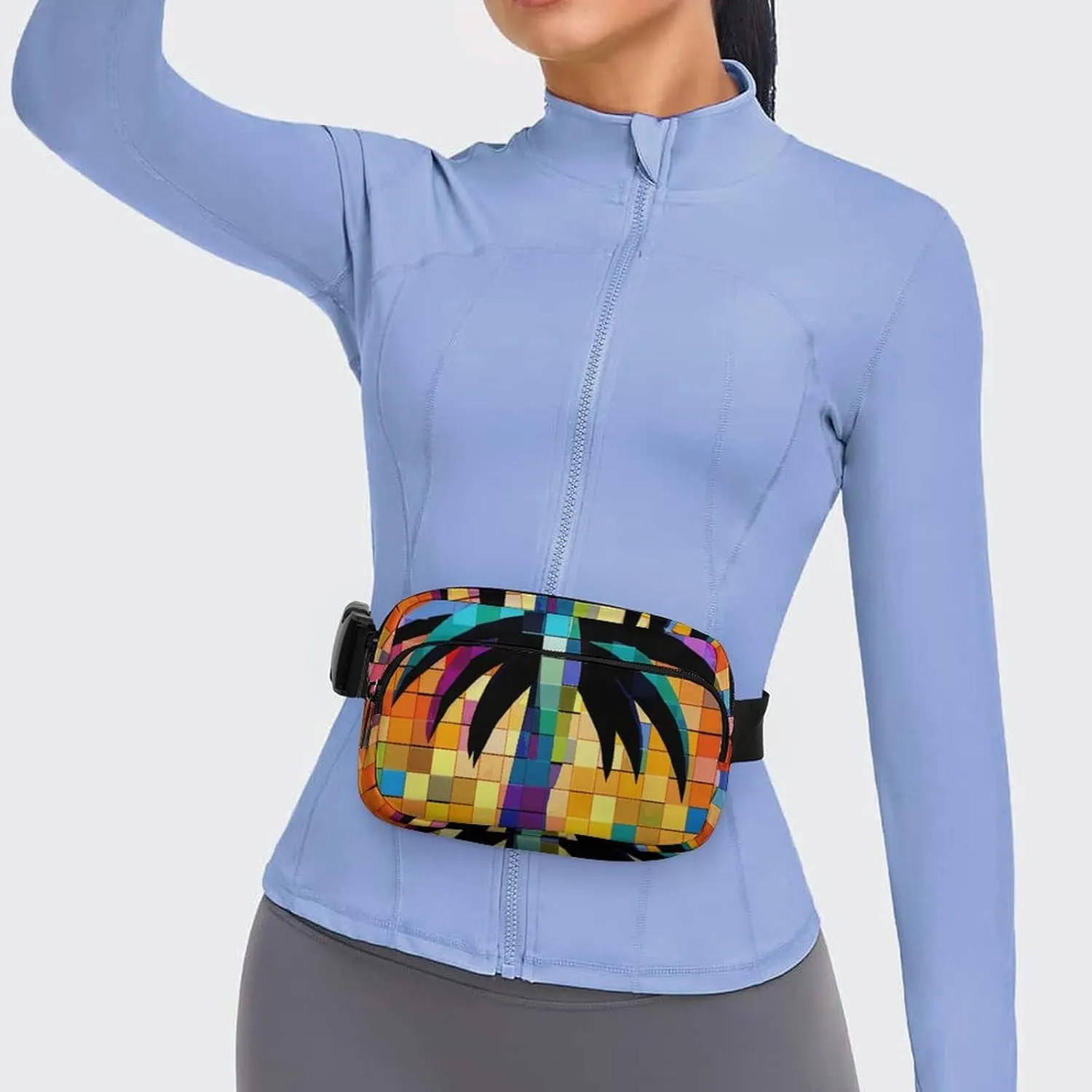 Fanny Pack for Men&Women Crossbody Waist Bag Small Sling Backpack Palm Tree Clip Art Belt Bag