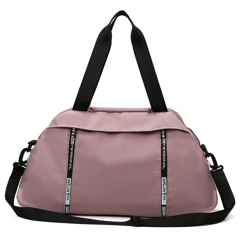 Fashion Women's Bag Trendy Solid Color Travel Bags For Girls Large Capacity Yoga Bags Waterproof Oxford Cloth Sports Gym Bags