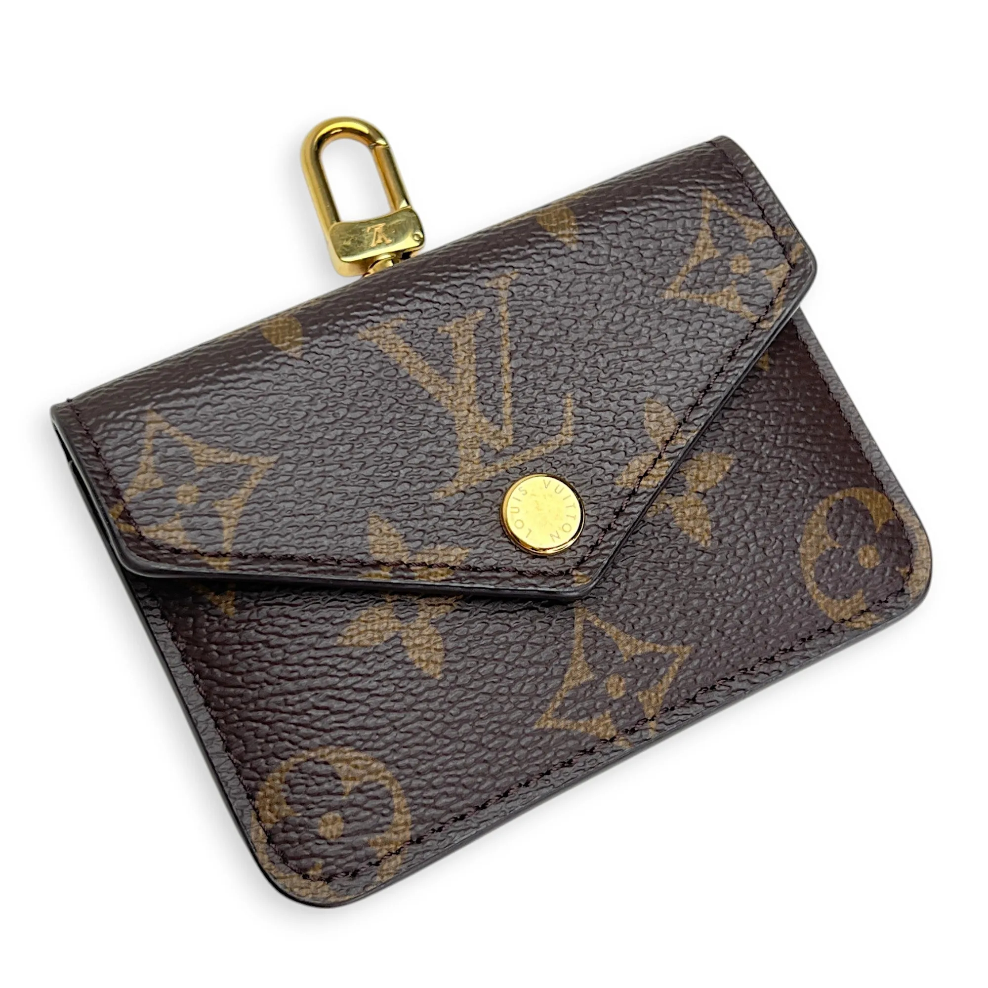 Felicie Strap and Go Brown Crossbody Bag in Monogram Coated Canvas, Gold hardware