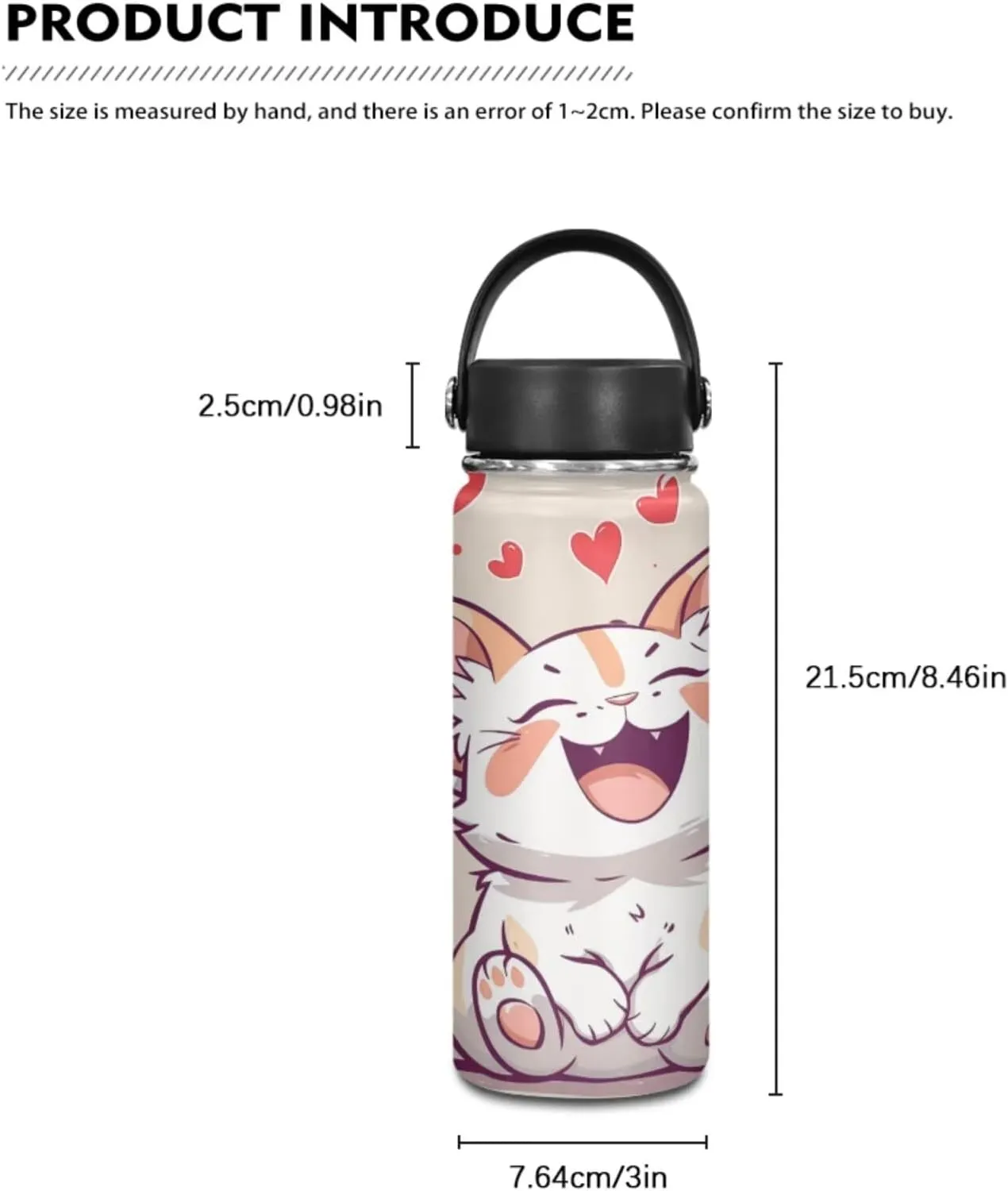 Flashideas Cartoon Cat Backpack with Lunch Bag, Insulated Water Bottle & Carrier - Kids' Backpack for Girls Ages 8-10, Middle & High School