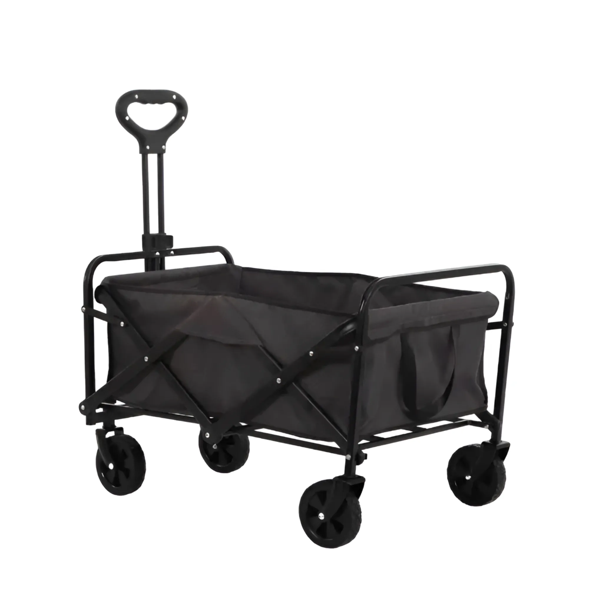 Foldable Outdoor Camping Trolley, Wagon with Adjustable Handle