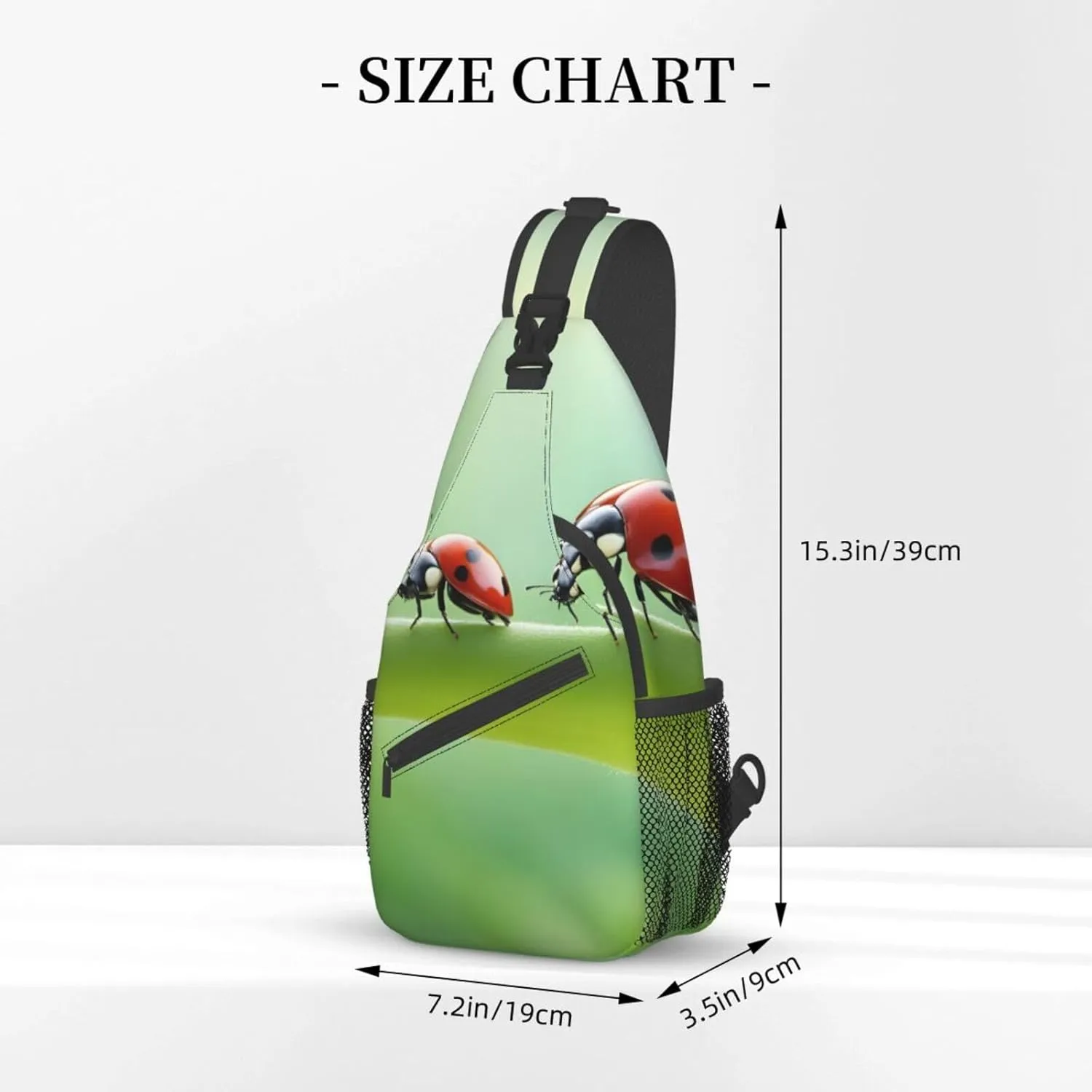 Funny Ladybug Shoulder Bag Crossbody Backpack Chest Bag Lightweight Sling Daypackstravel Hiking Cycling For Men Women