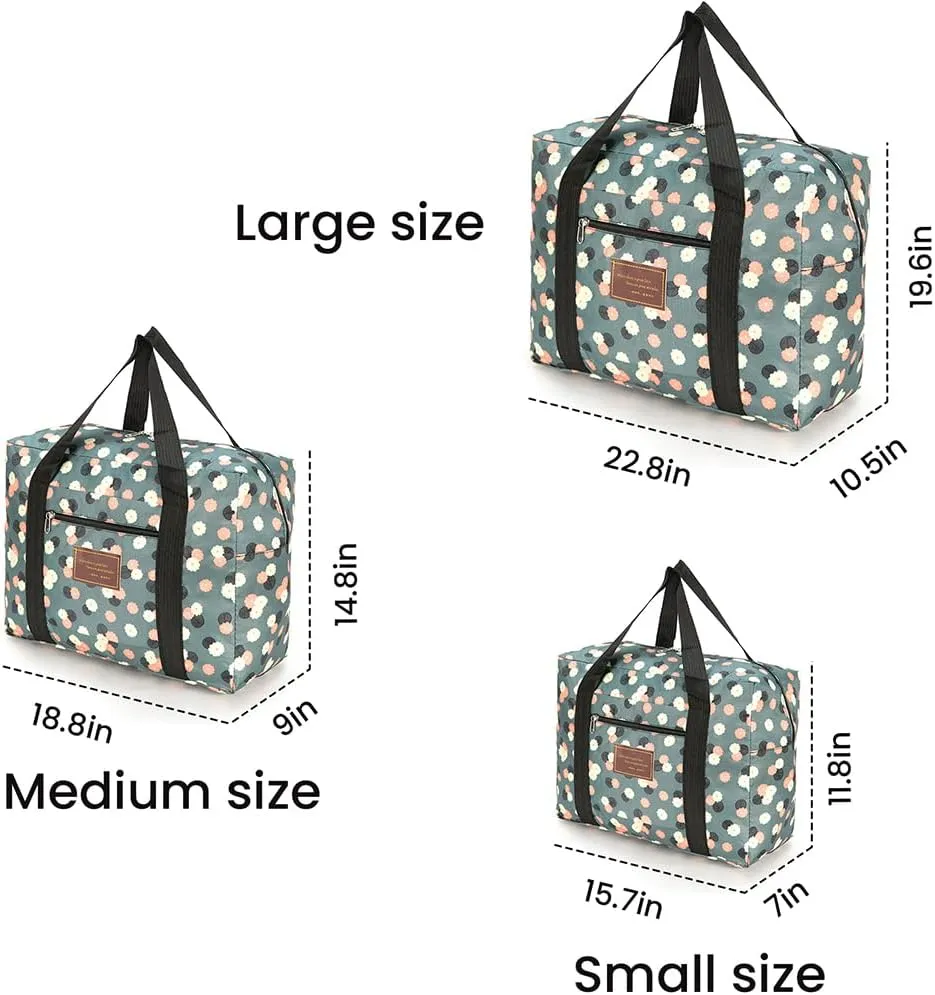 FUNSEED Travel Duffel Bags for Women and Men, 78L Large Waterproof Carry-on Luggage Bag (Green, Middle 41L)