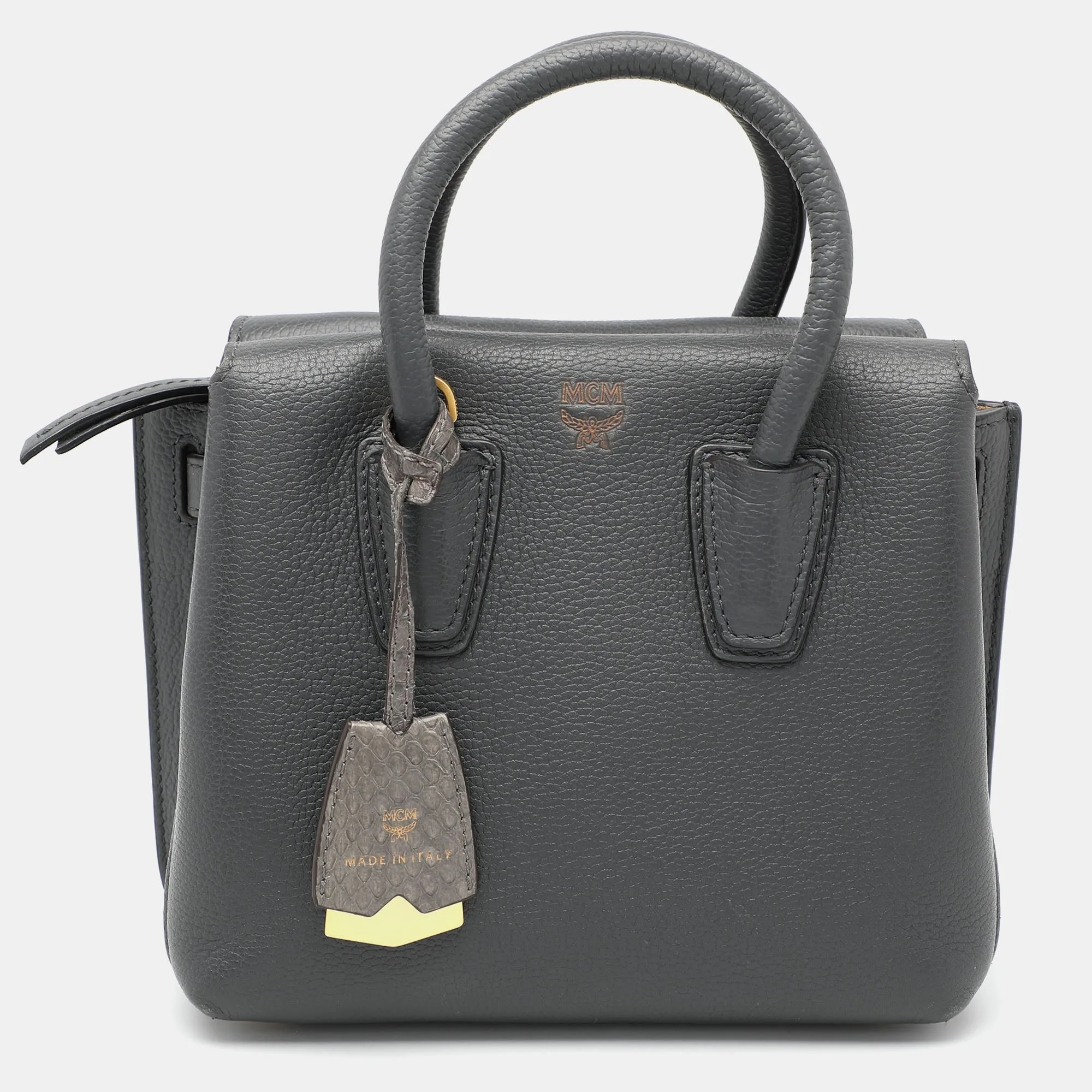 Grey Leather Mini Milla Park Avenue Tote