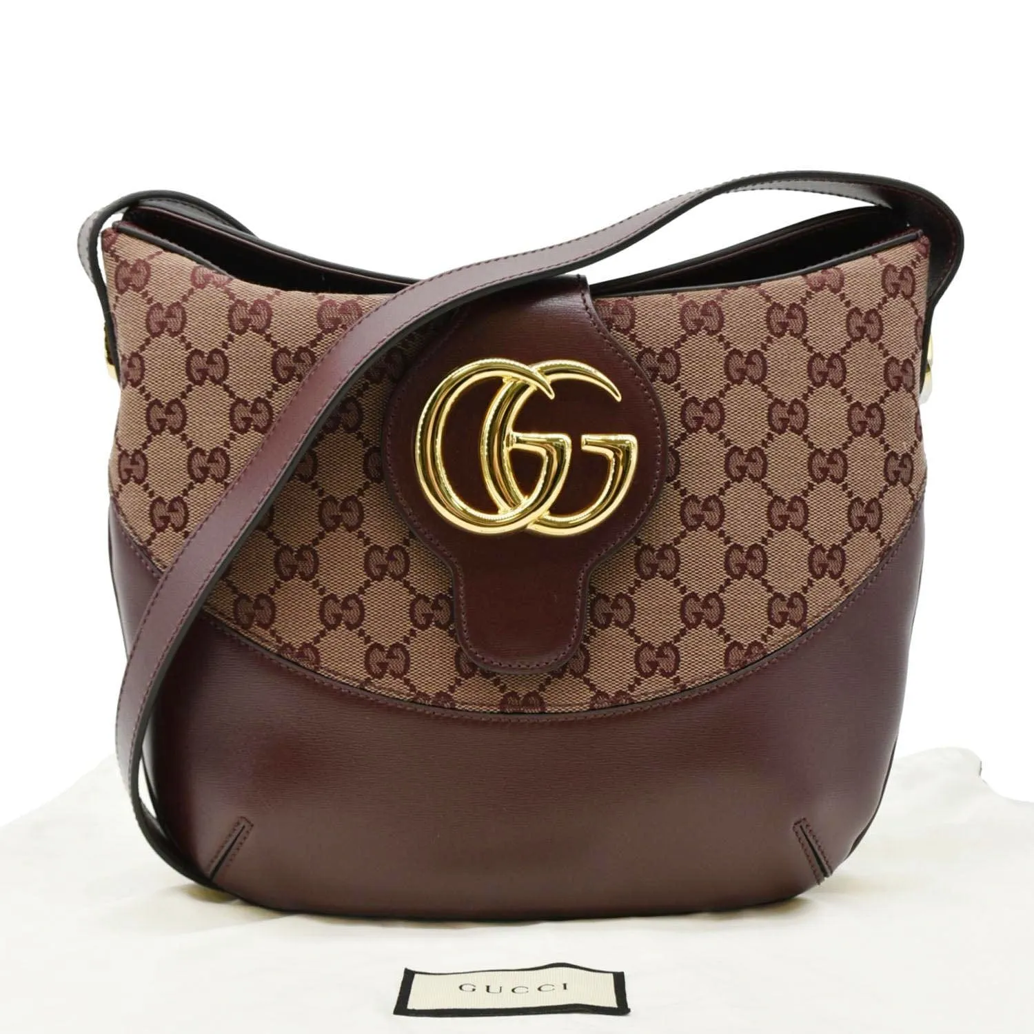 Gucci Arli Medium Canvas Crossbody Bag Brown 568857
