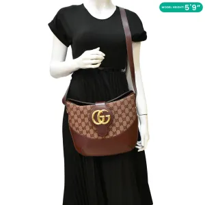 Gucci Arli Medium Canvas Crossbody Bag Brown 568857