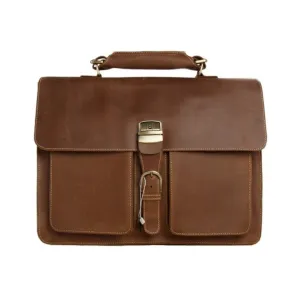 Handmade Vintage Full Grain Leather Cross Body Satchel
