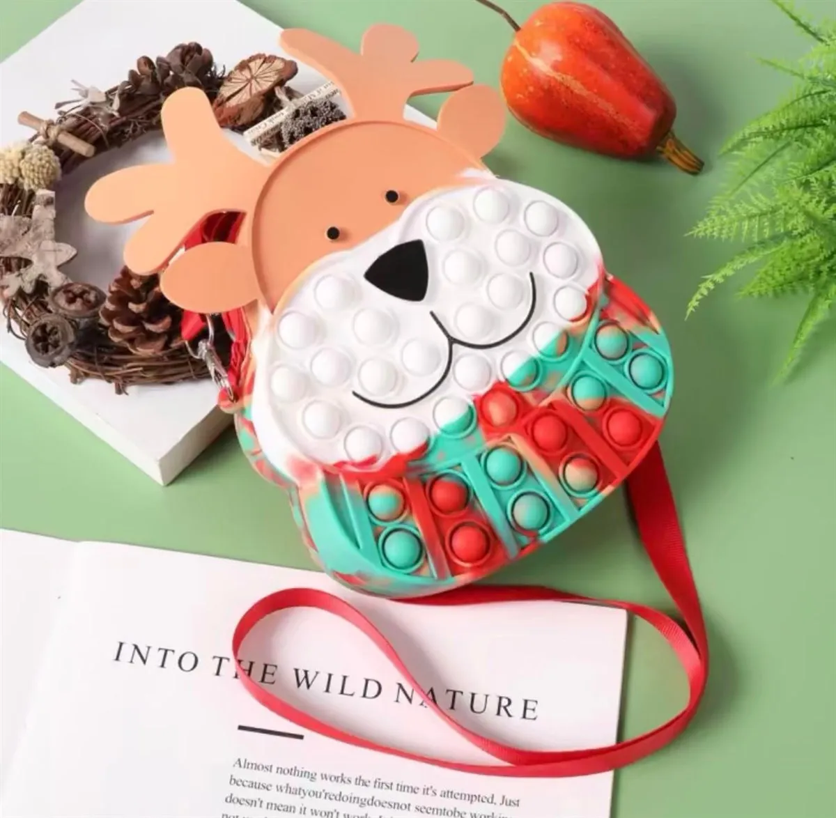 Kids Reindeer Pop It Purse