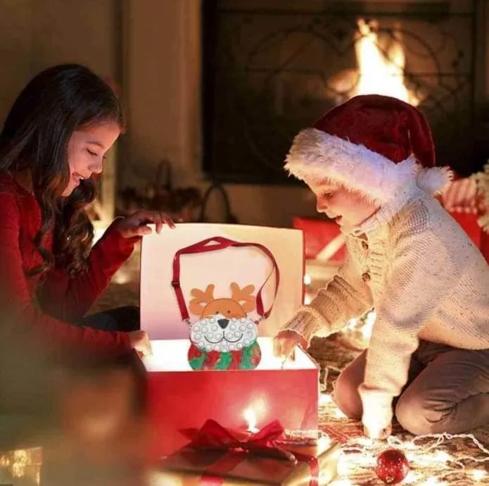 Kids Reindeer Pop It Purse
