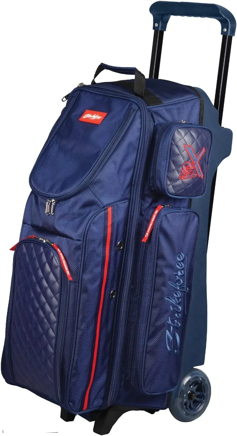 KR Strikeforce Diamond Triple Roller Premium Bowling Bag with 5" Smooth KRuze Wheels