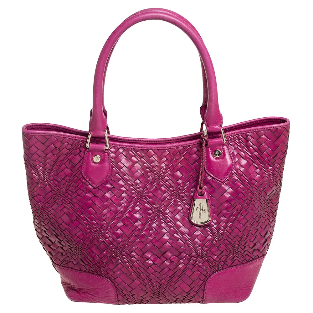 Majenta Woven Leather Tote