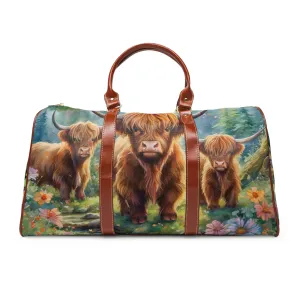 Miniature Highland Cows - Woodland Adventures Weekender Bag