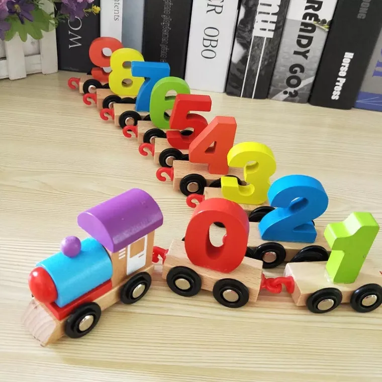 Montessori Wooden Number Train