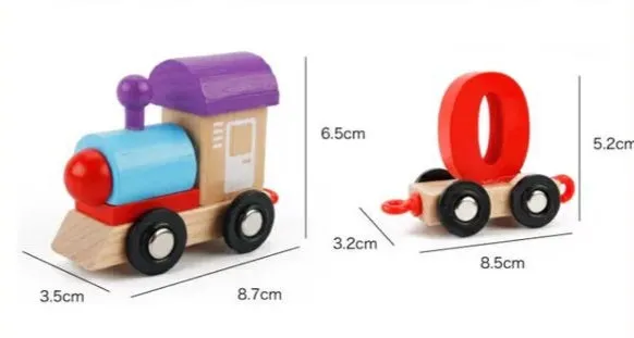 Montessori Wooden Number Train