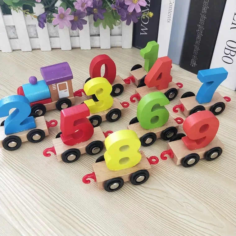 Montessori Wooden Number Train