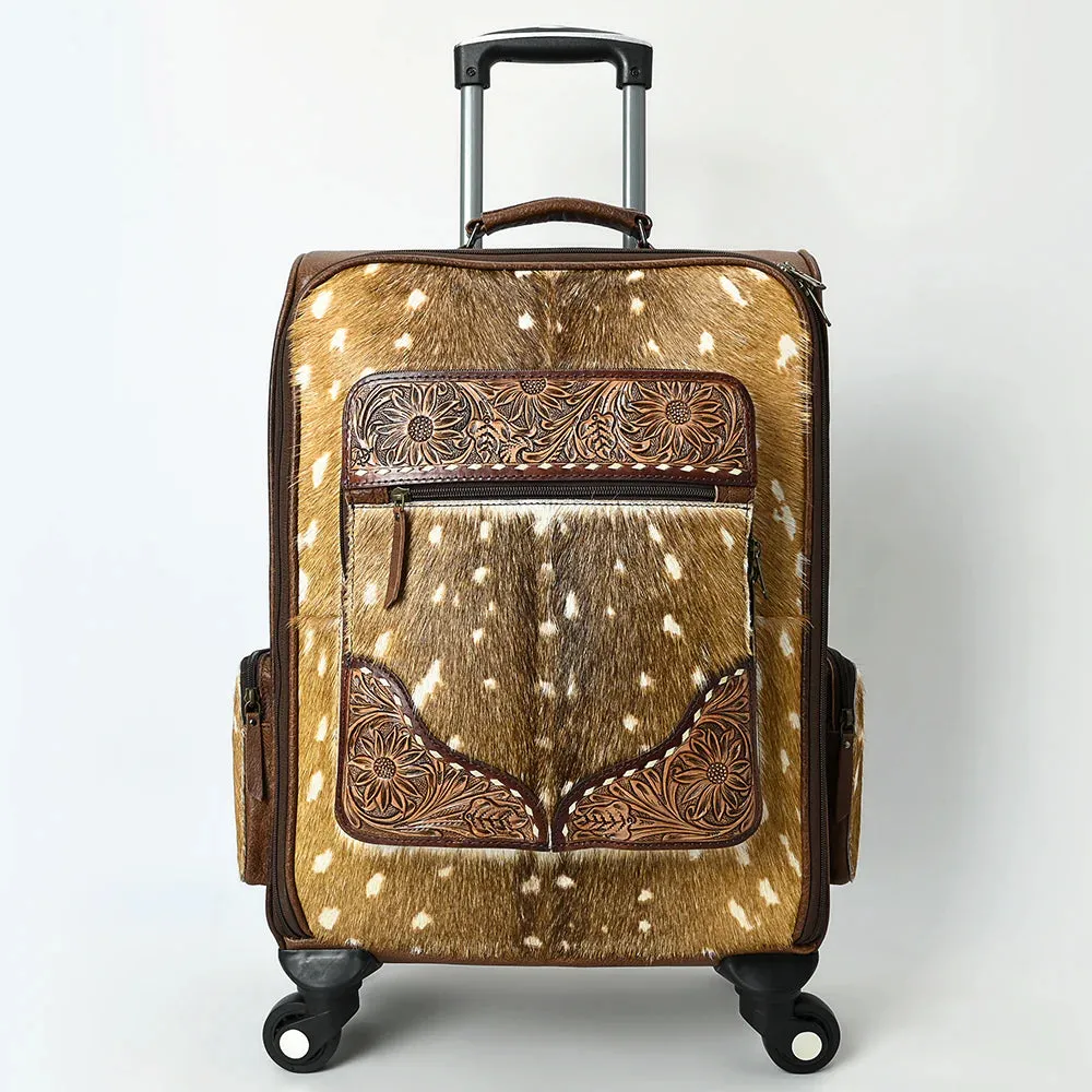Nottingham Hand Tooled Leather Suitcase