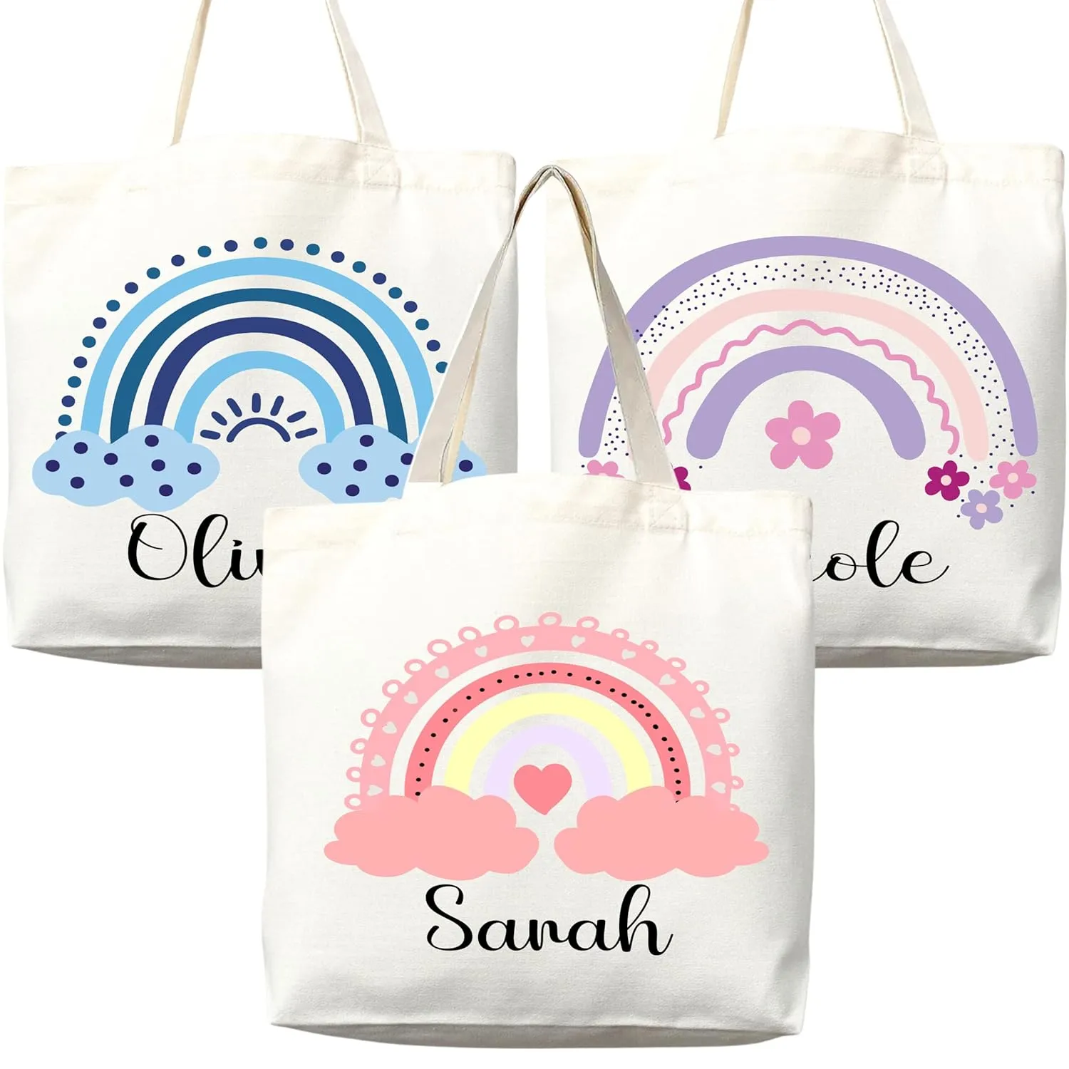 Personalized Custom Name Tote Bag - Custom Tote Shopper - Premium Canvas, Reusable, Eco-Friendly - Ideal Gift for Women, Bridesmaids, Teachers, Nurses - Customizable (Medium Bag)
