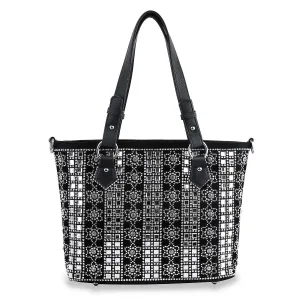 Rhinestone Bling Pattern Tote Handbag