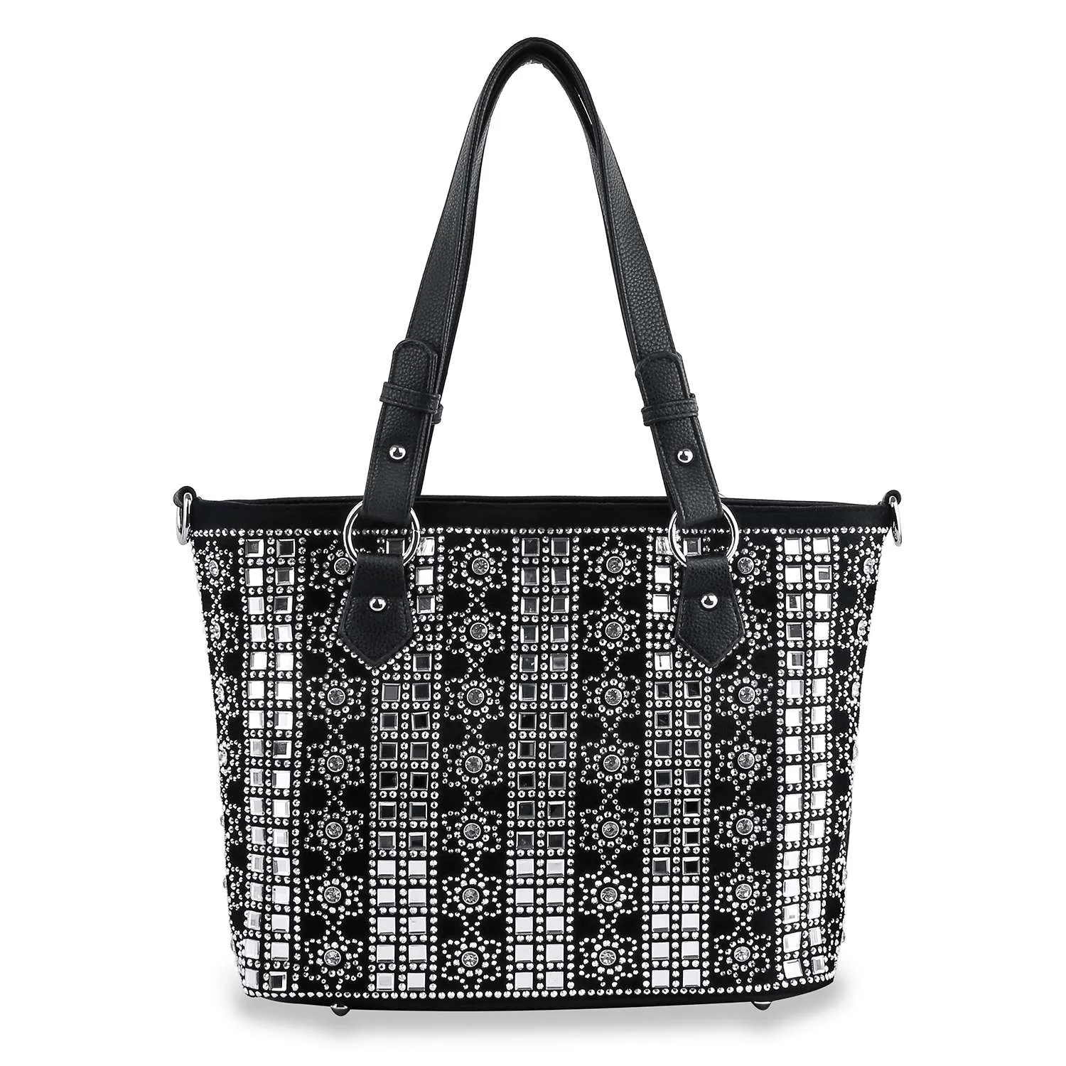 Rhinestone Bling Pattern Tote Handbag