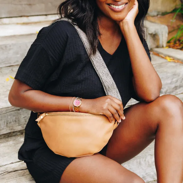 Toffee Leather Bum Bag (w Gold Fittings)