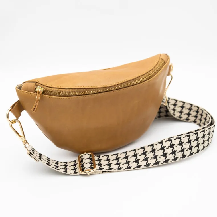 Toffee Leather Bum Bag (w Gold Fittings)
