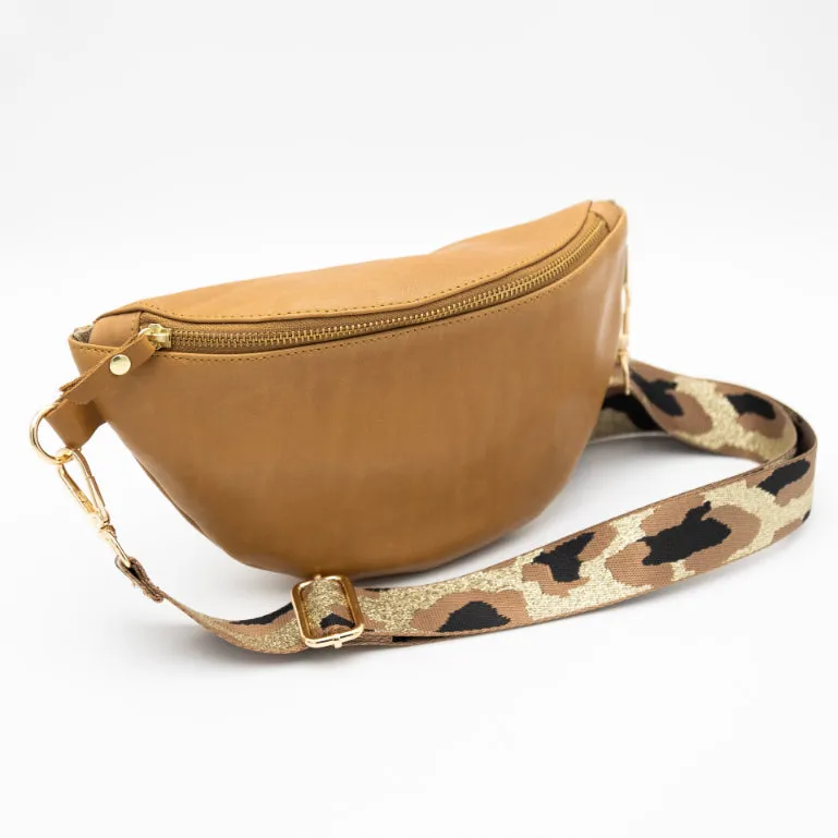Toffee Leather Bum Bag (w Gold Fittings)
