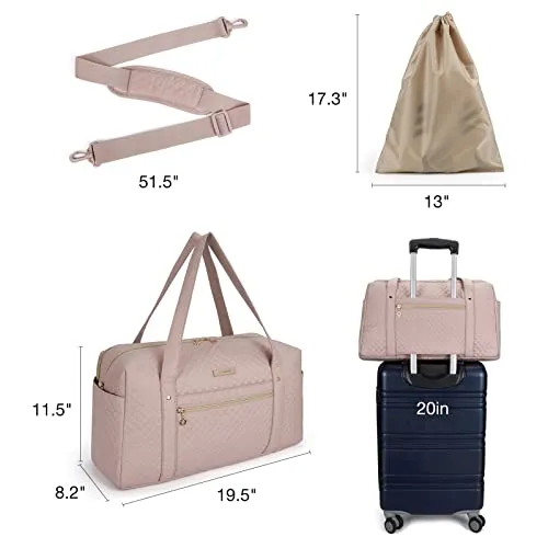 Travel Duffel bag, Weekender Overnight Bag for Women