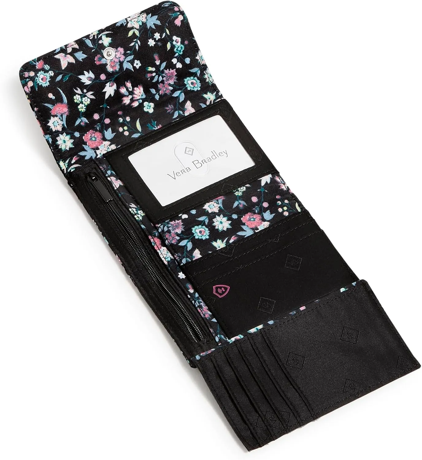 Vera Bradley Women's Cotton Riley Compact Wallet with RFID Protection