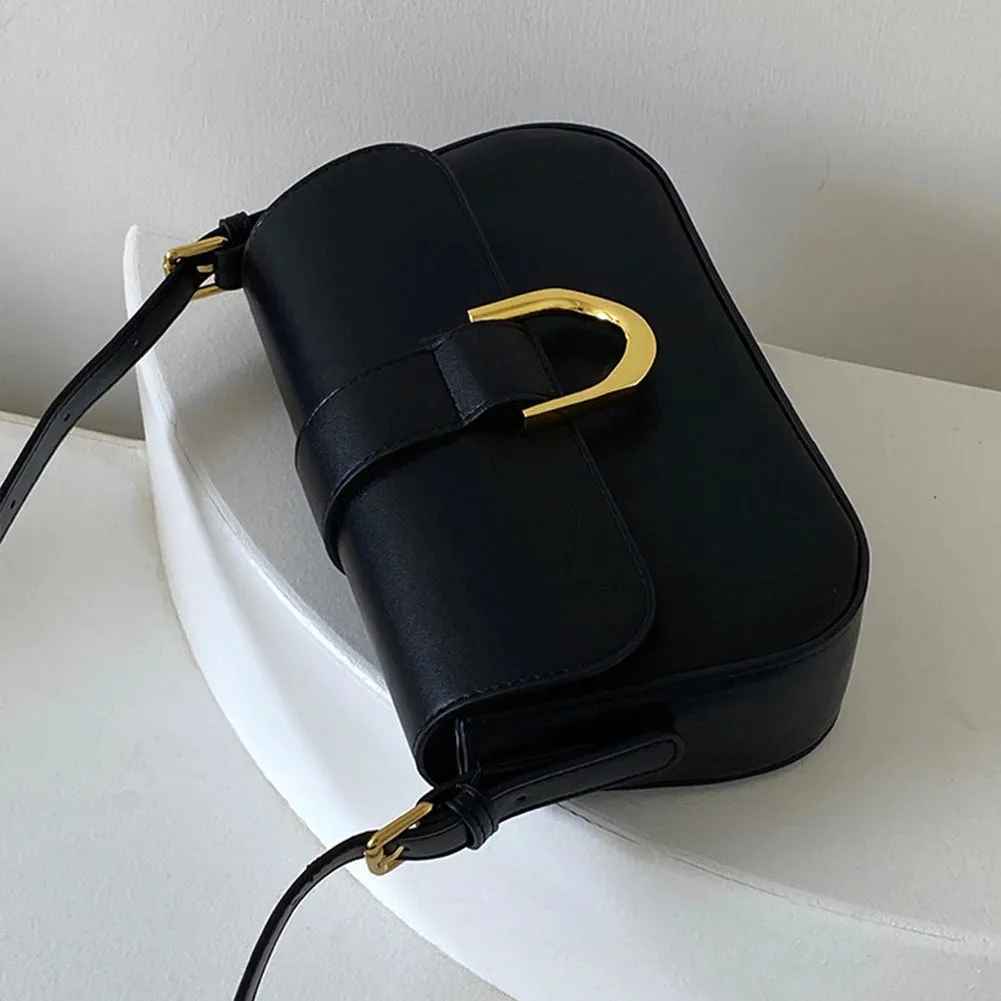 Vintage Top Flap Satchel Eco Leather Crossbody Sling Bag