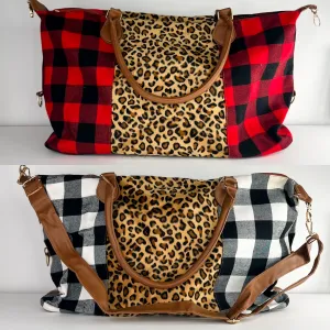 Wild Destinations Plaid Tote Bag - 2 colors!