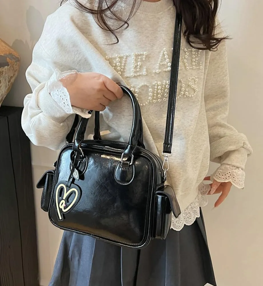 Women PU Leather Crossbody Bag Trendy Pillow Shoulder Purse Casual Satchel Travel Dating Work